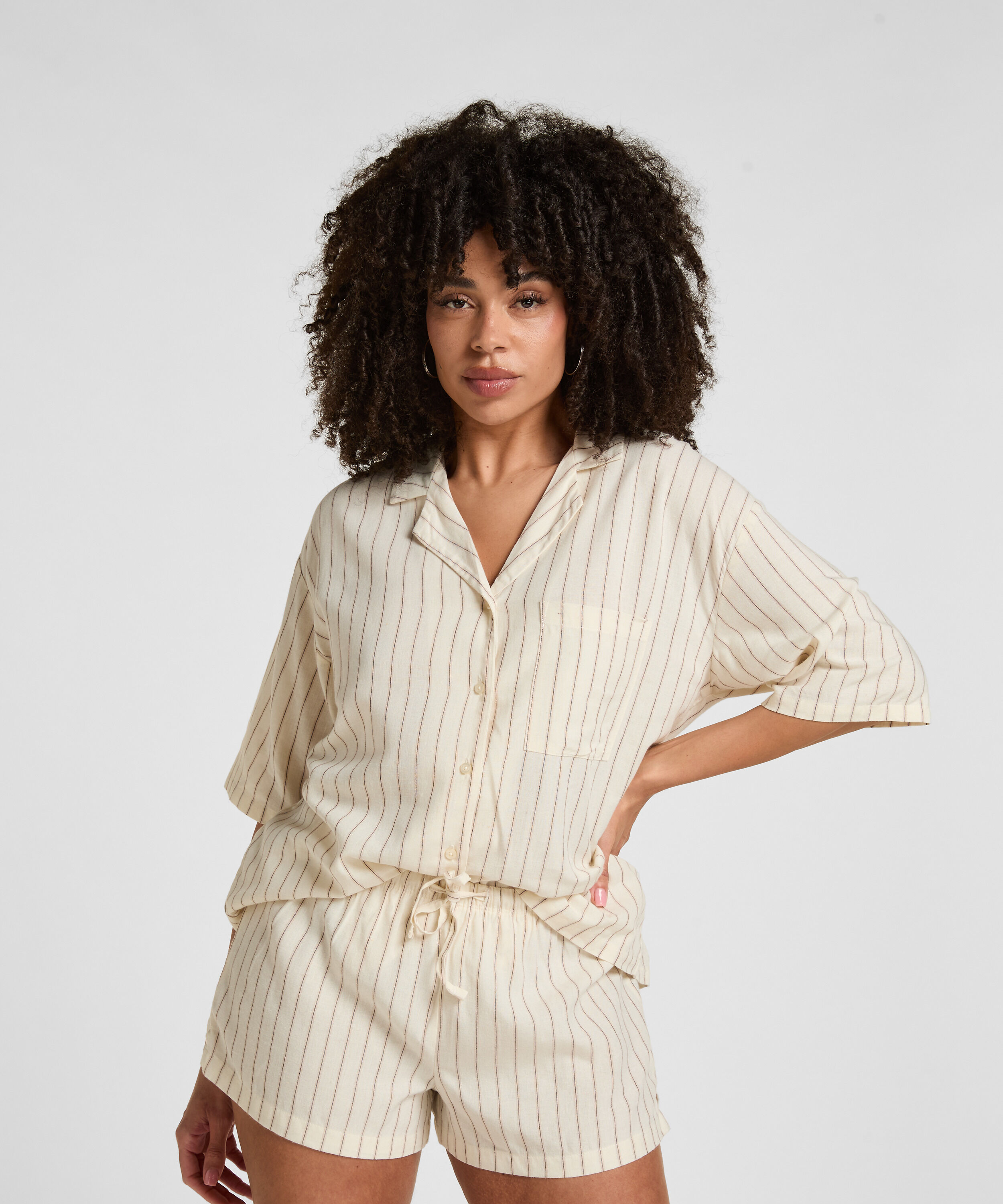Short en Lin, Beige