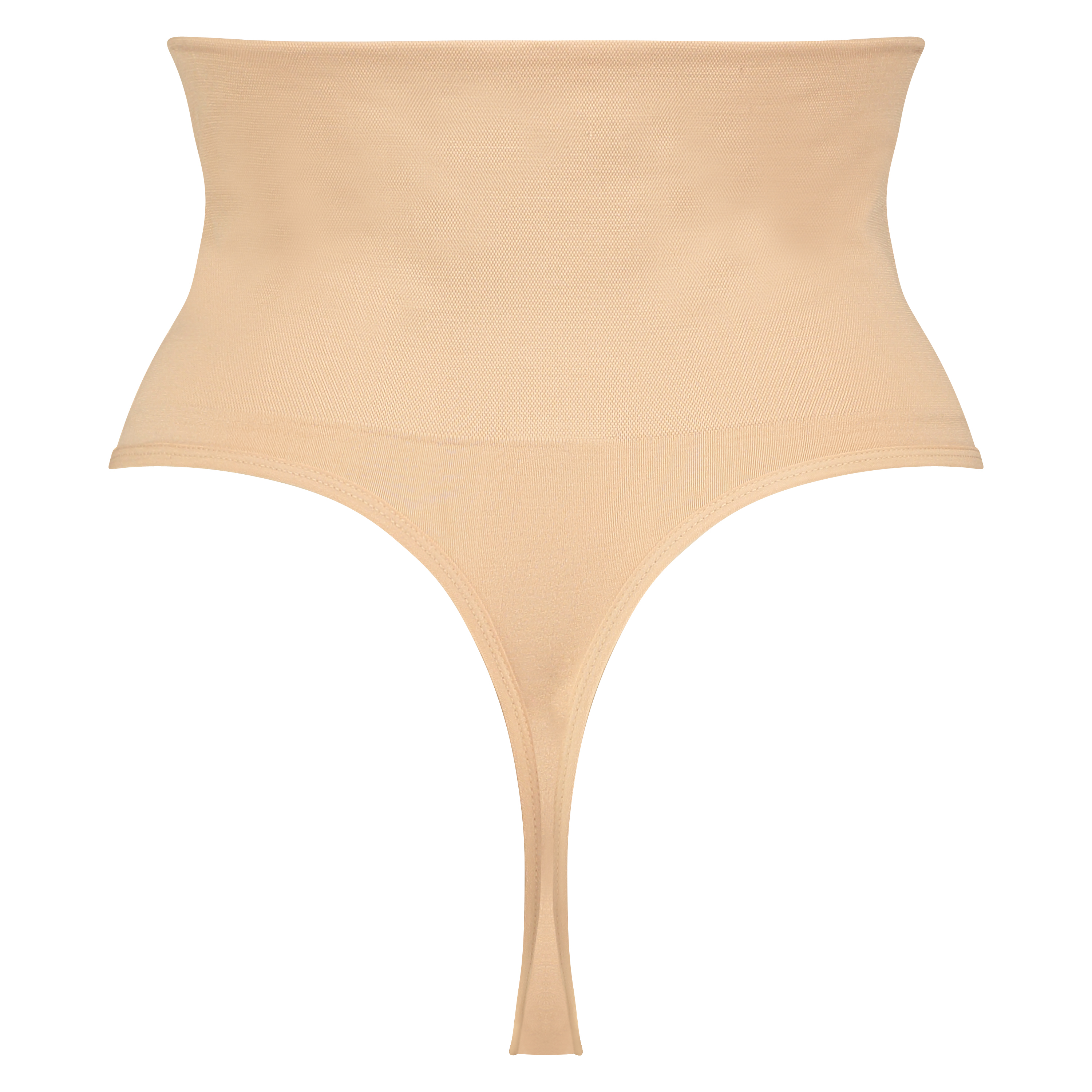 String raffermissant taille haute sans coutures, Beige, main