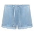 Short velours dentelle, Bleu