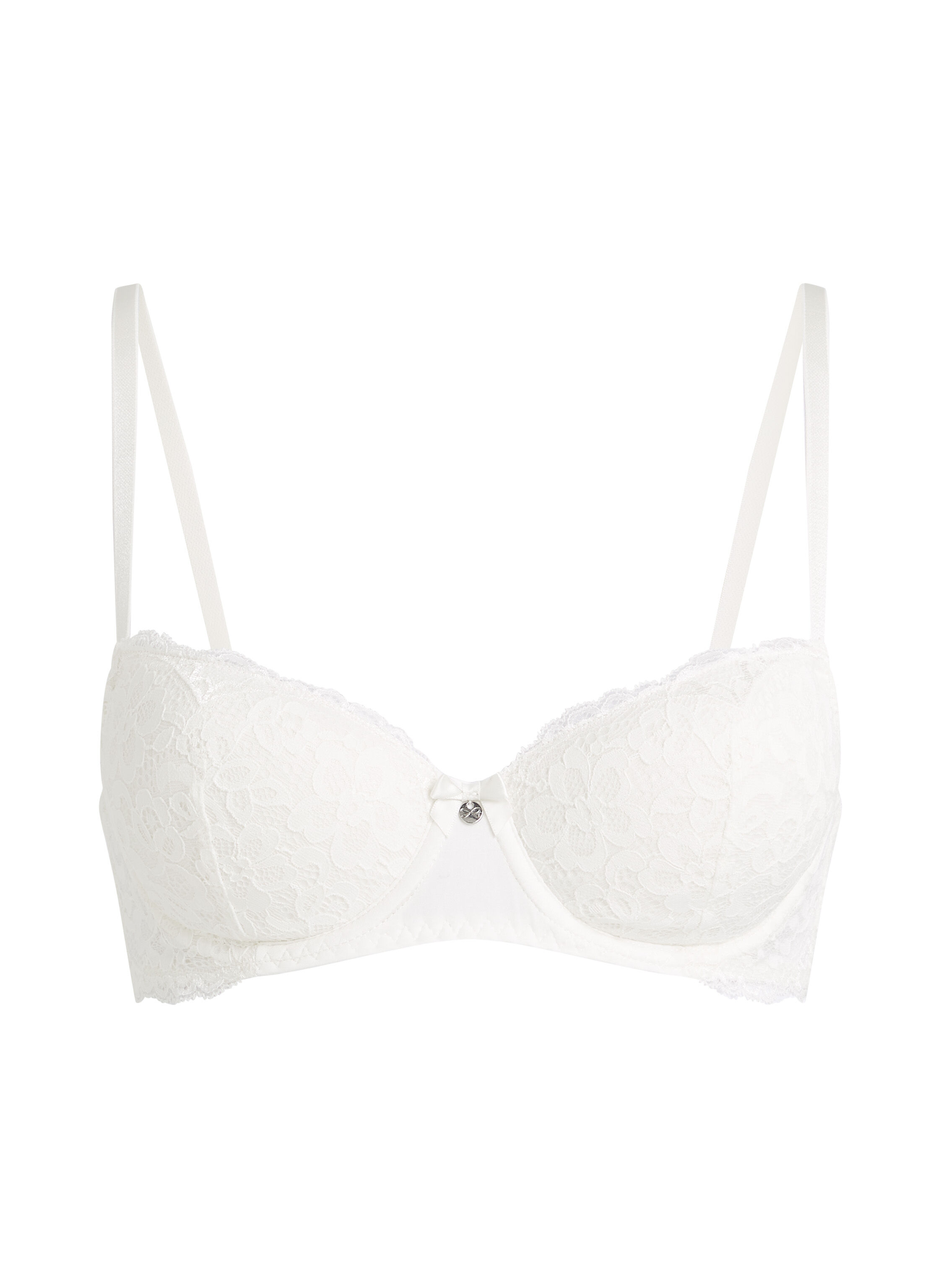 Soutien-gorge &agrave; armatures pr&eacute;form&eacute; Marine, Blanc