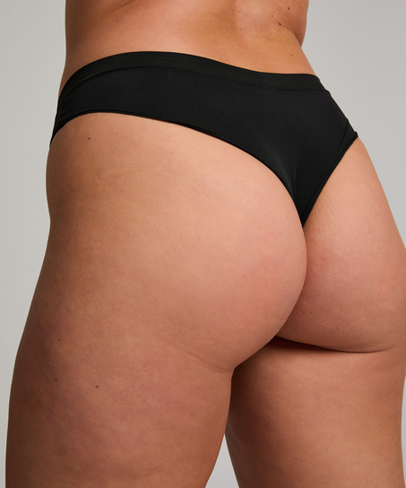 Slip brésilien Mesh, Noir