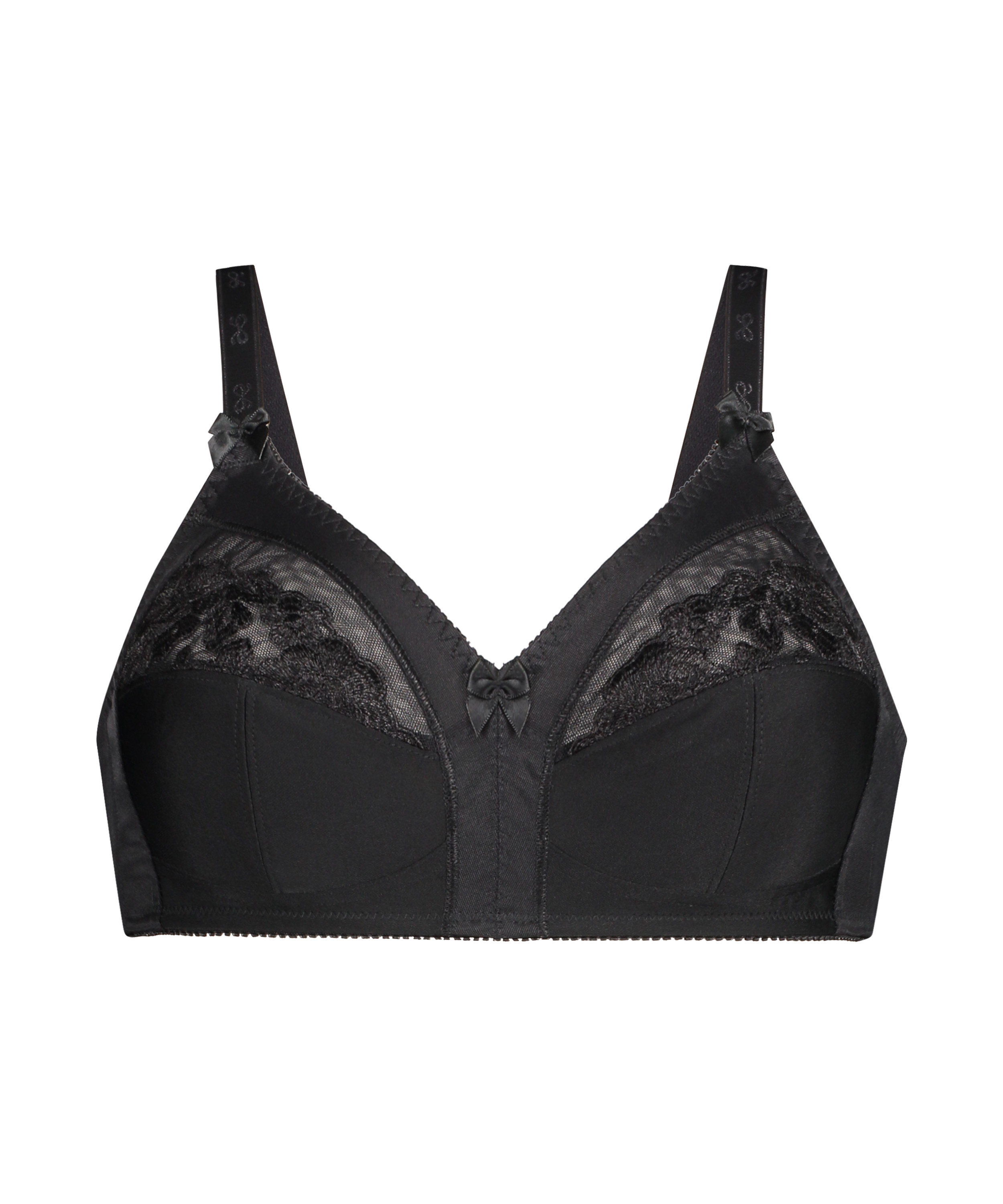 Soutien-gorge sans armatures non-préformé Sara, Noir, main