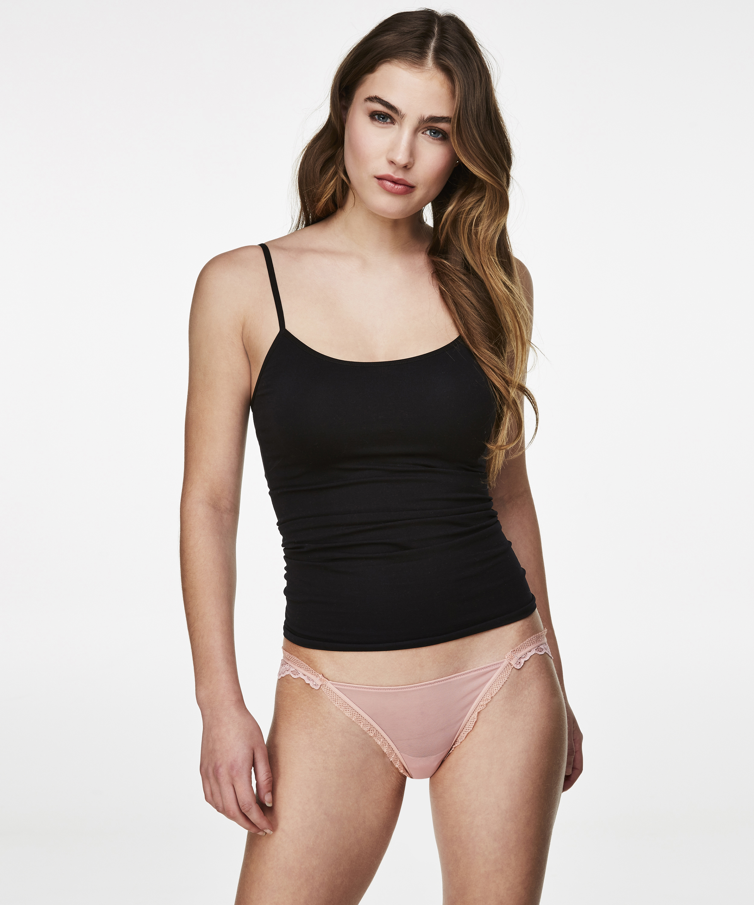 Slip brésilien Ultra Low, Rose, main