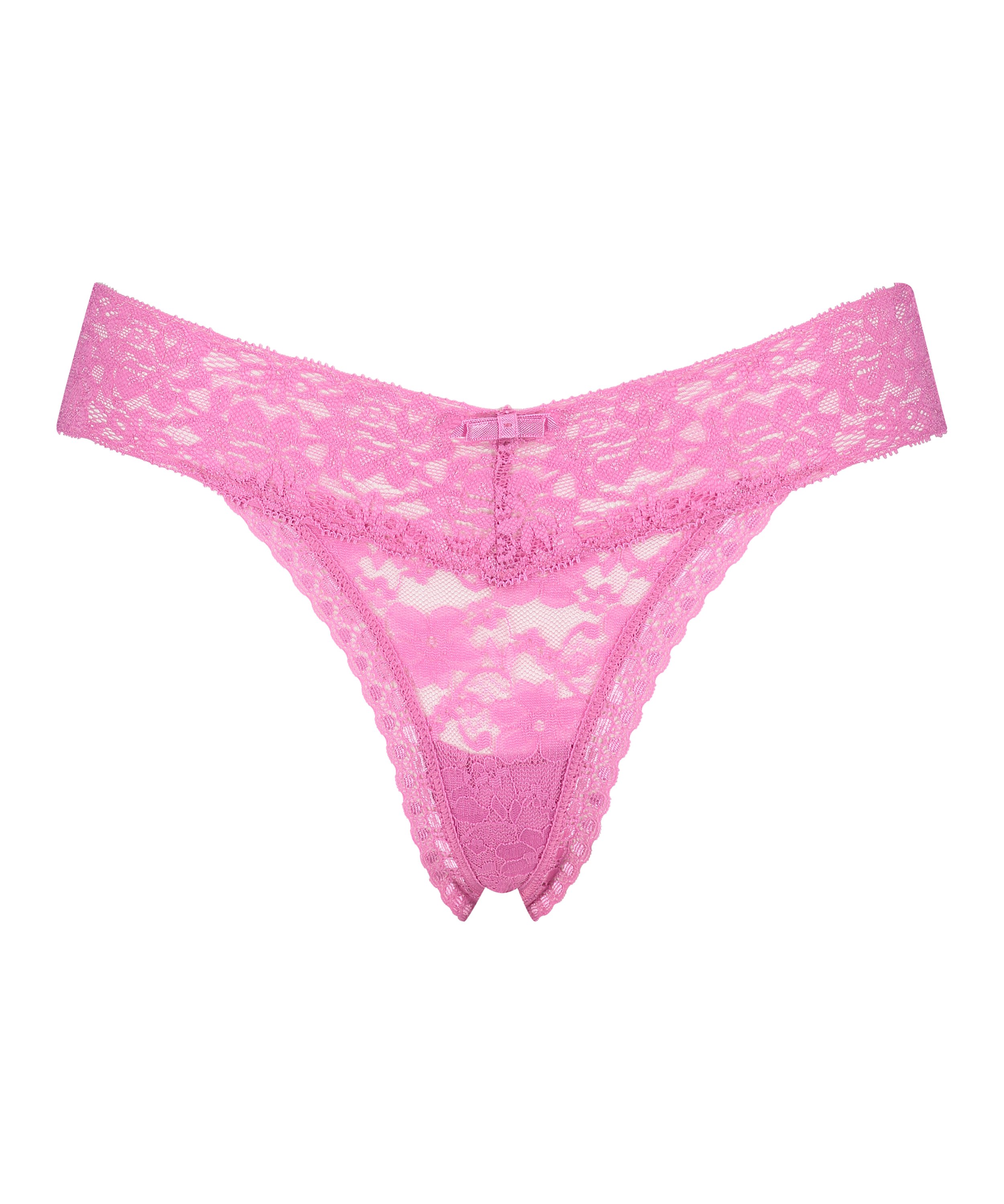 String en V taille extra basse, Rose, main