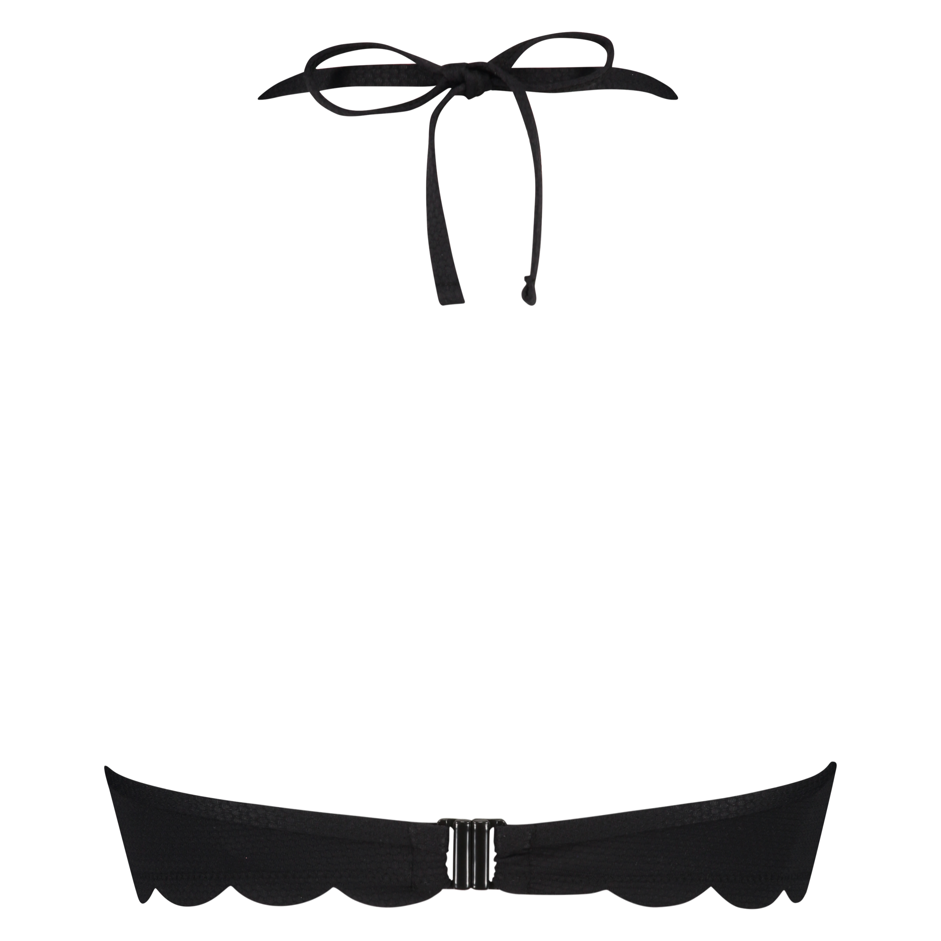 Haut de bikini à armatures à effet push-up préformé Scallop Taille A - E, Noir, main