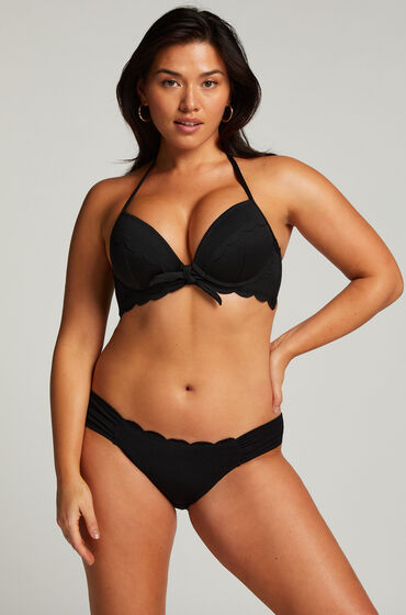 Hunkemöller Slip de Bikini Rio Scallop Noir