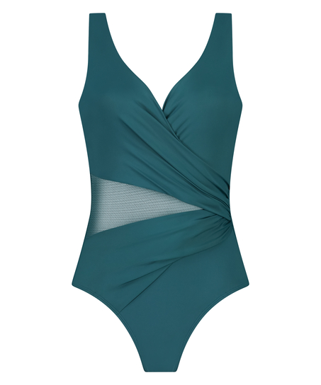 Maillot de bain Shaping Shell Mesh, Vert