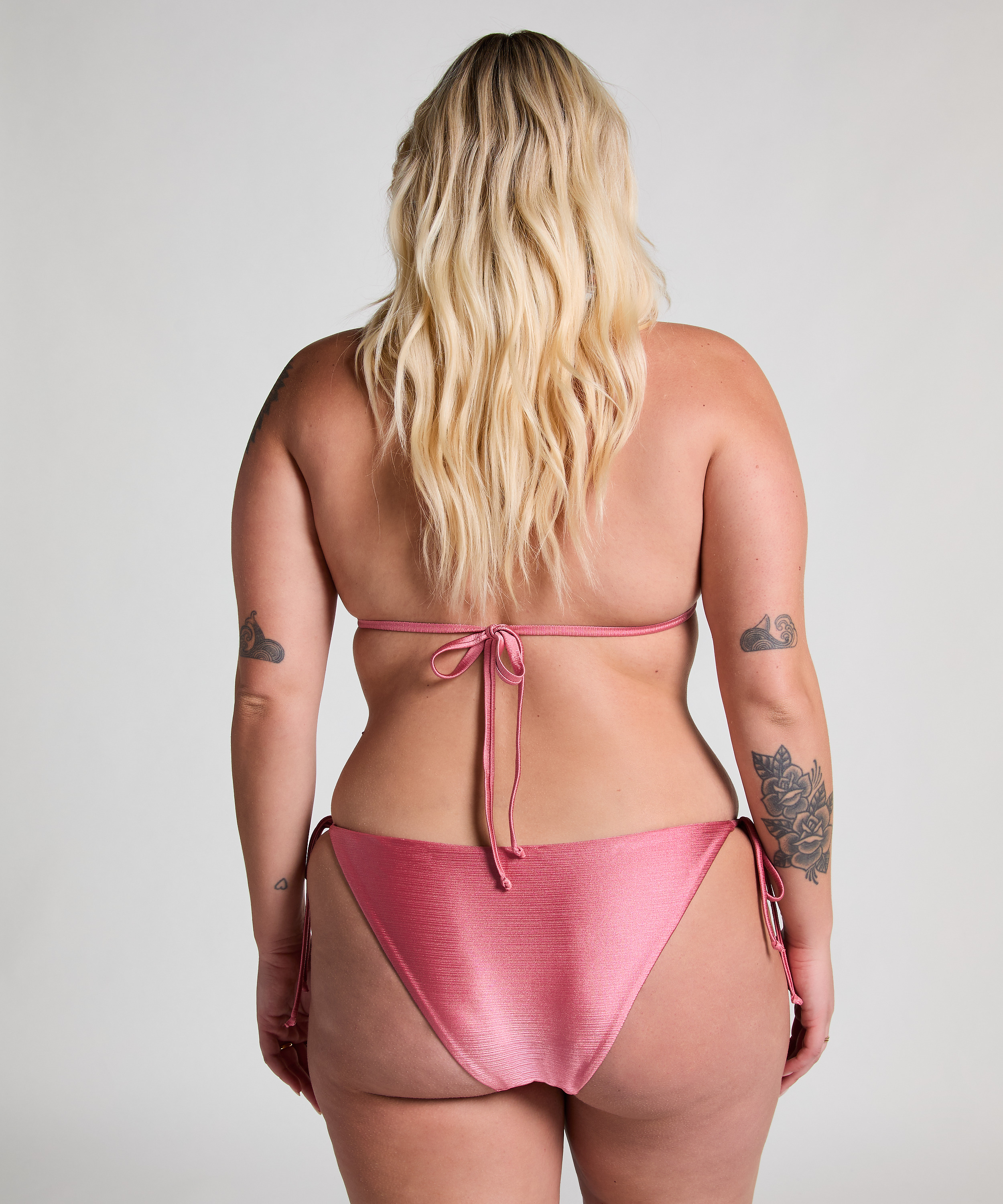 Haut de bikini triangle Kallua, Rose, main