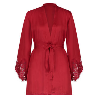 Kimono Lace Satin, Rouge
