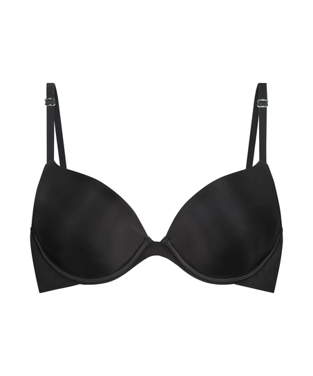 Soutien-gorge à armatures préformé Transparent Back Multiway, Noir