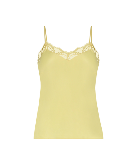 Haut de camisole Satin Dentelle, Jaune