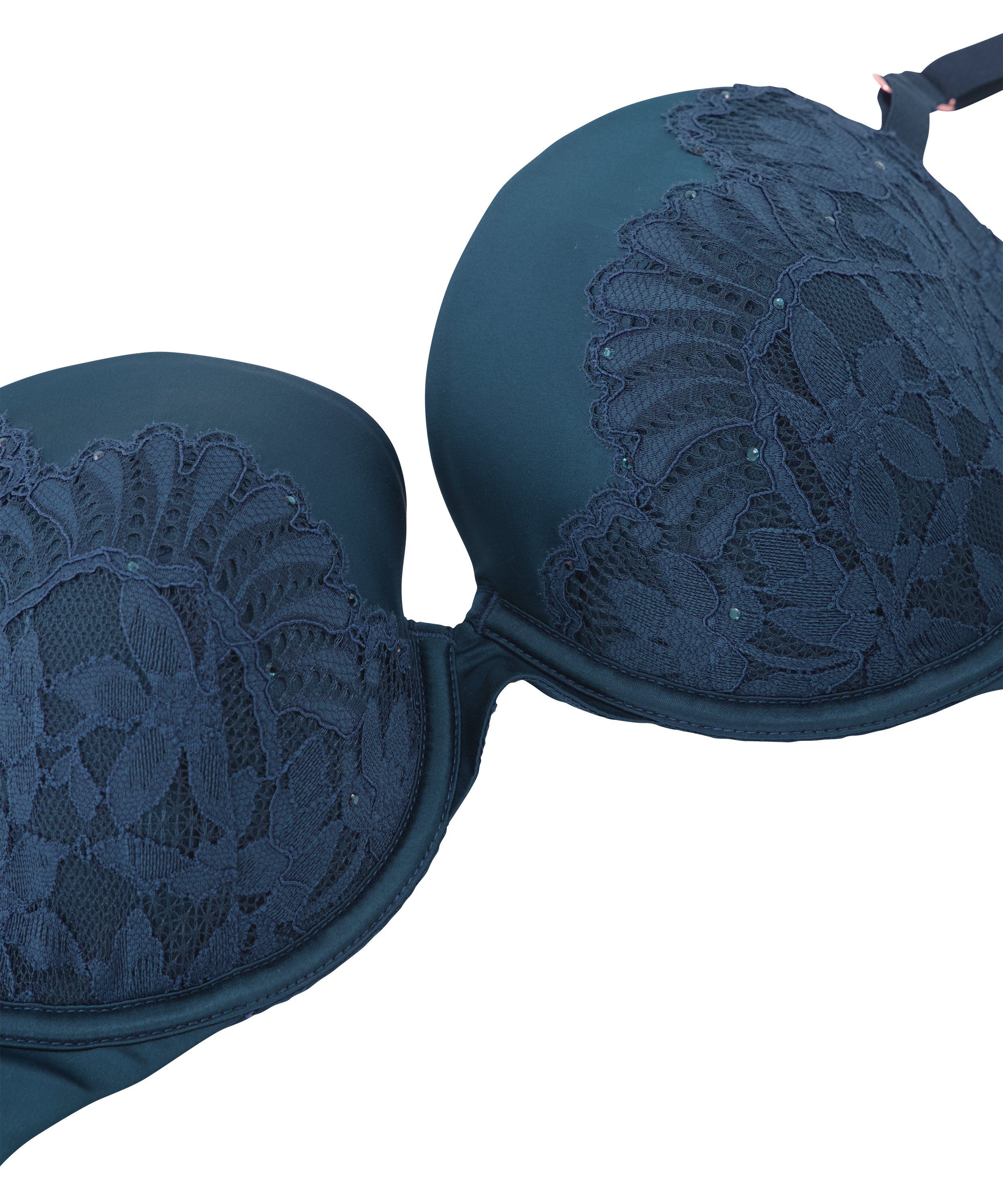 Soutien-gorge rembourré à armatures Josien, Bleu, main