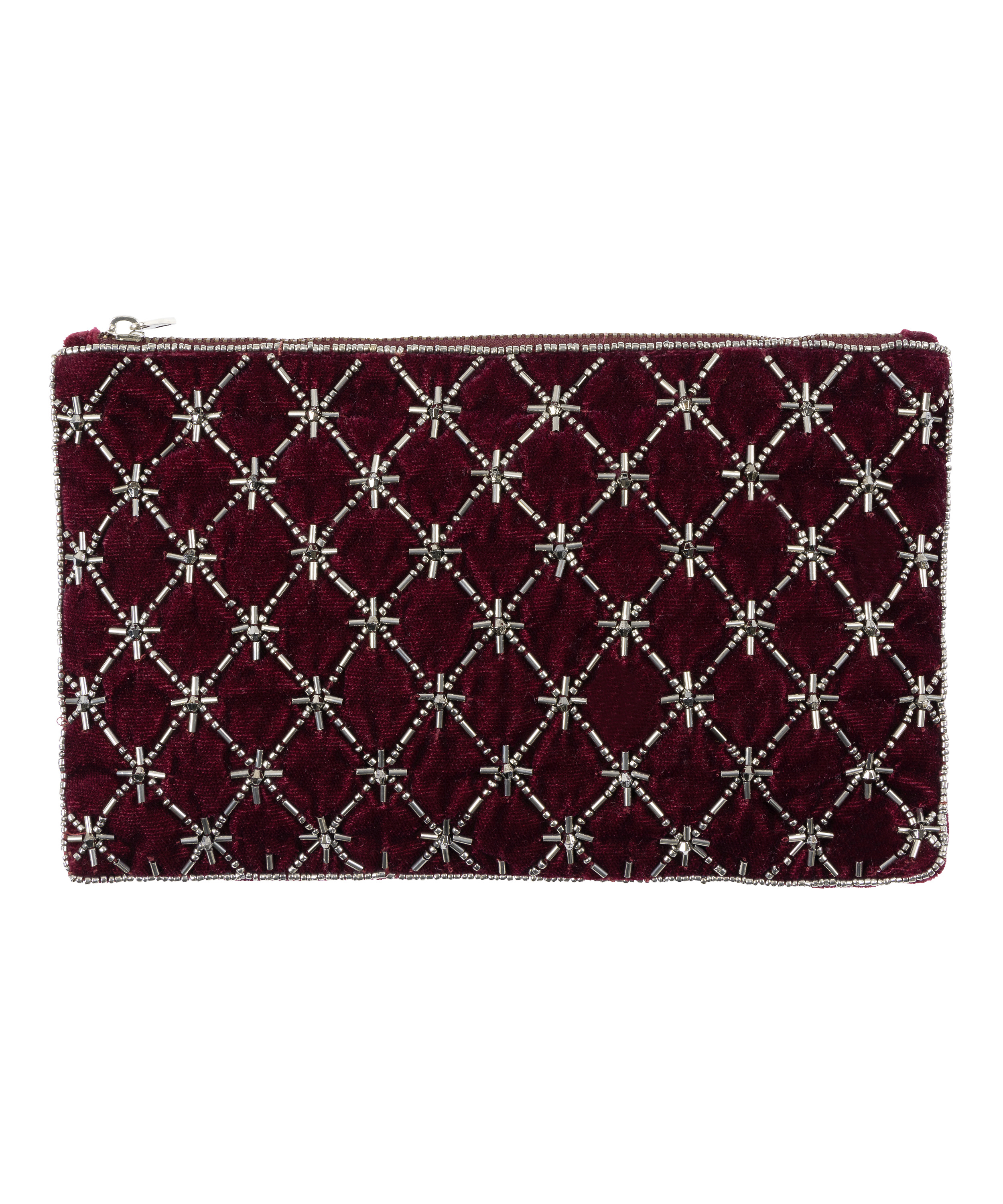 Pochette en perles, Violet, main