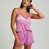 Camisole velours Dentelle, Rose