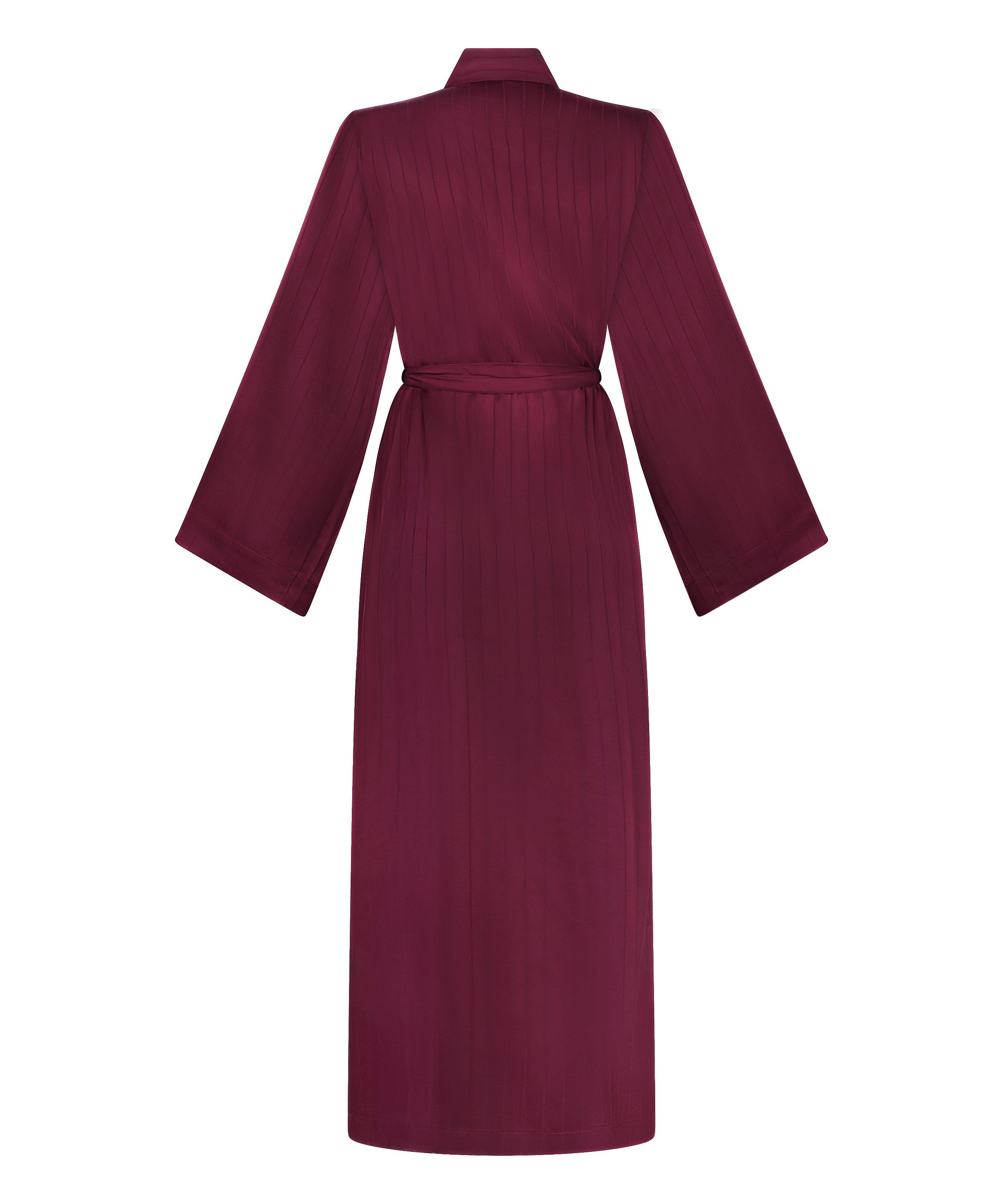 Kimono à rayures en satin, Violet, main