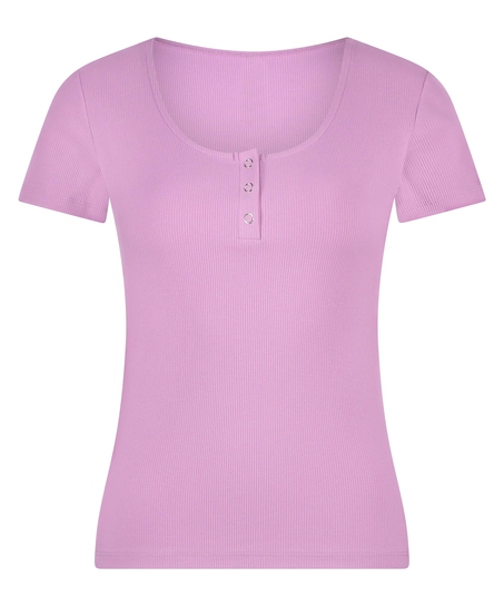 Haut de pyjama Henley, Violet