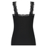 Camisole dentelle Top Rib, Noir