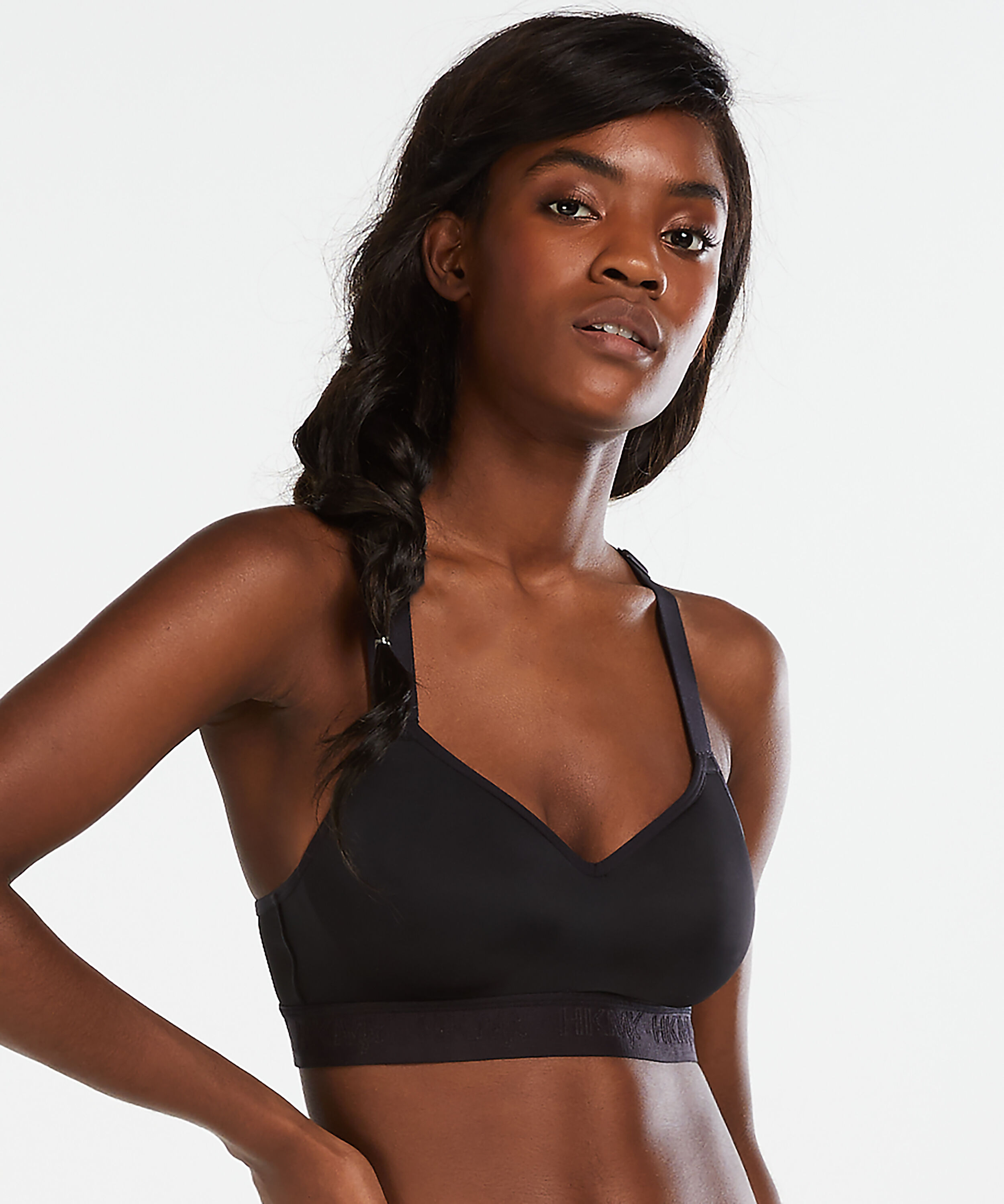 HKMX Soutien-gorge de sport The All Star Maintien niveau 2, Noir
