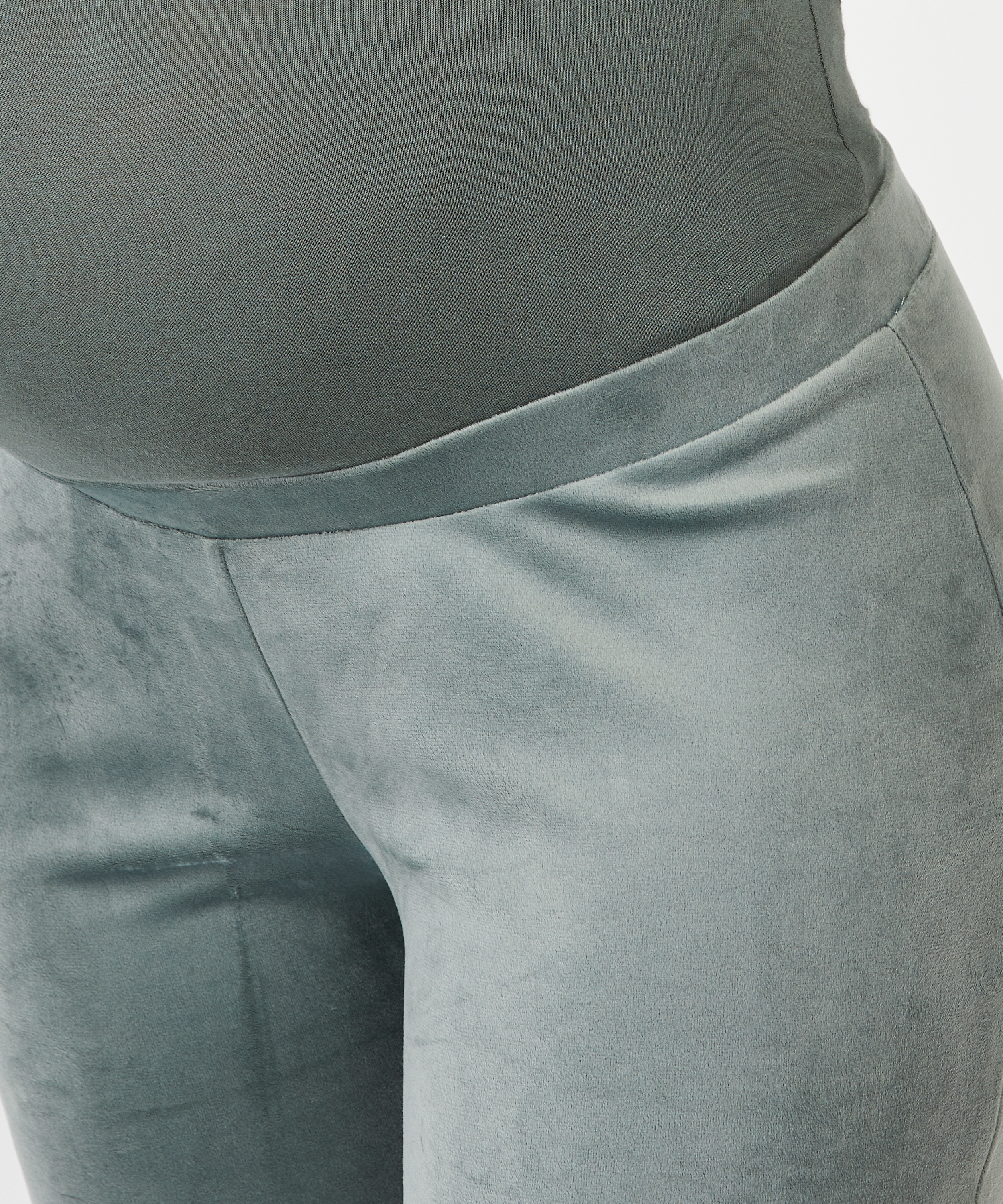 Jogger velours lurex maternity, Vert, main