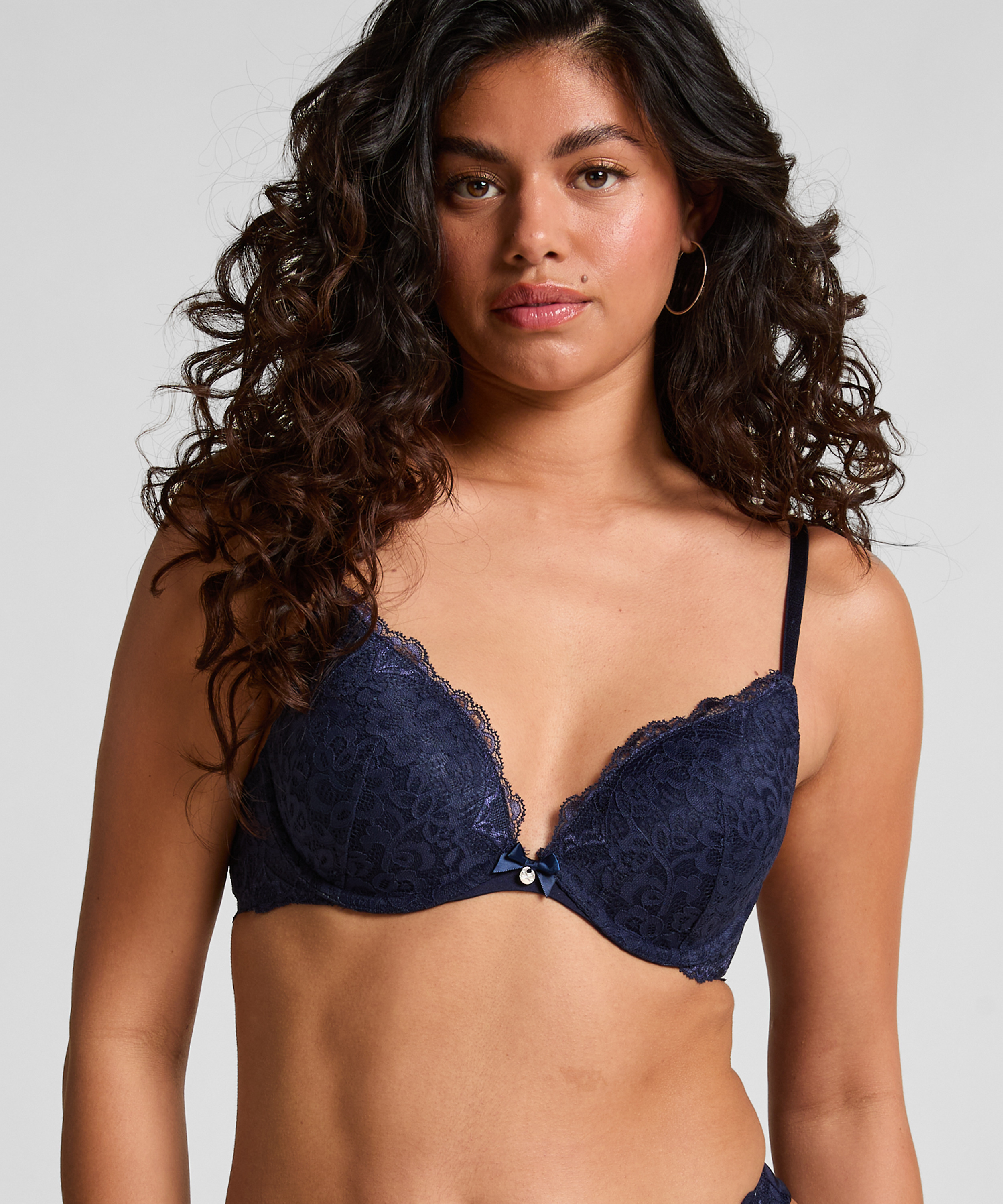 Soutien-gorge &agrave; armatures pr&eacute;form&eacute; push-up Marine, Bleu, main