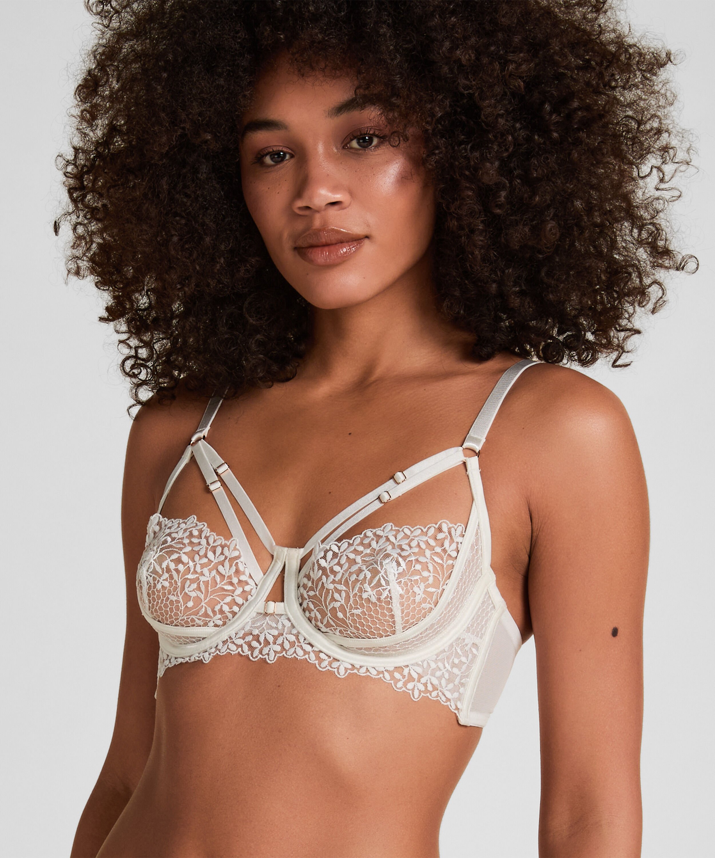 Soutien-Gorge Longline Kristina Armaturé Sans Rembourrage, Blanc