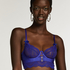 Soutien-gorge à armatures non-préformé longline Maisie Nyakim, Bleu