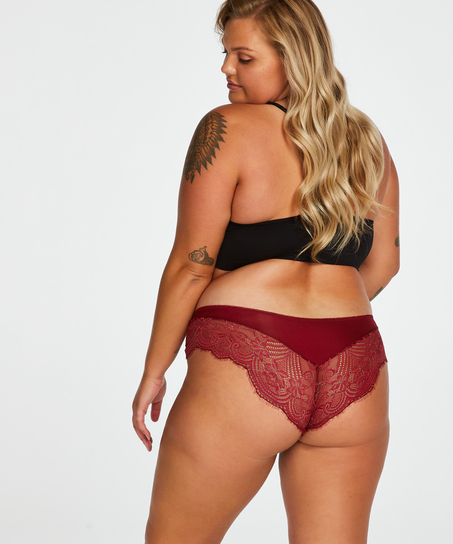 Slip brésilien short Selena, Rouge