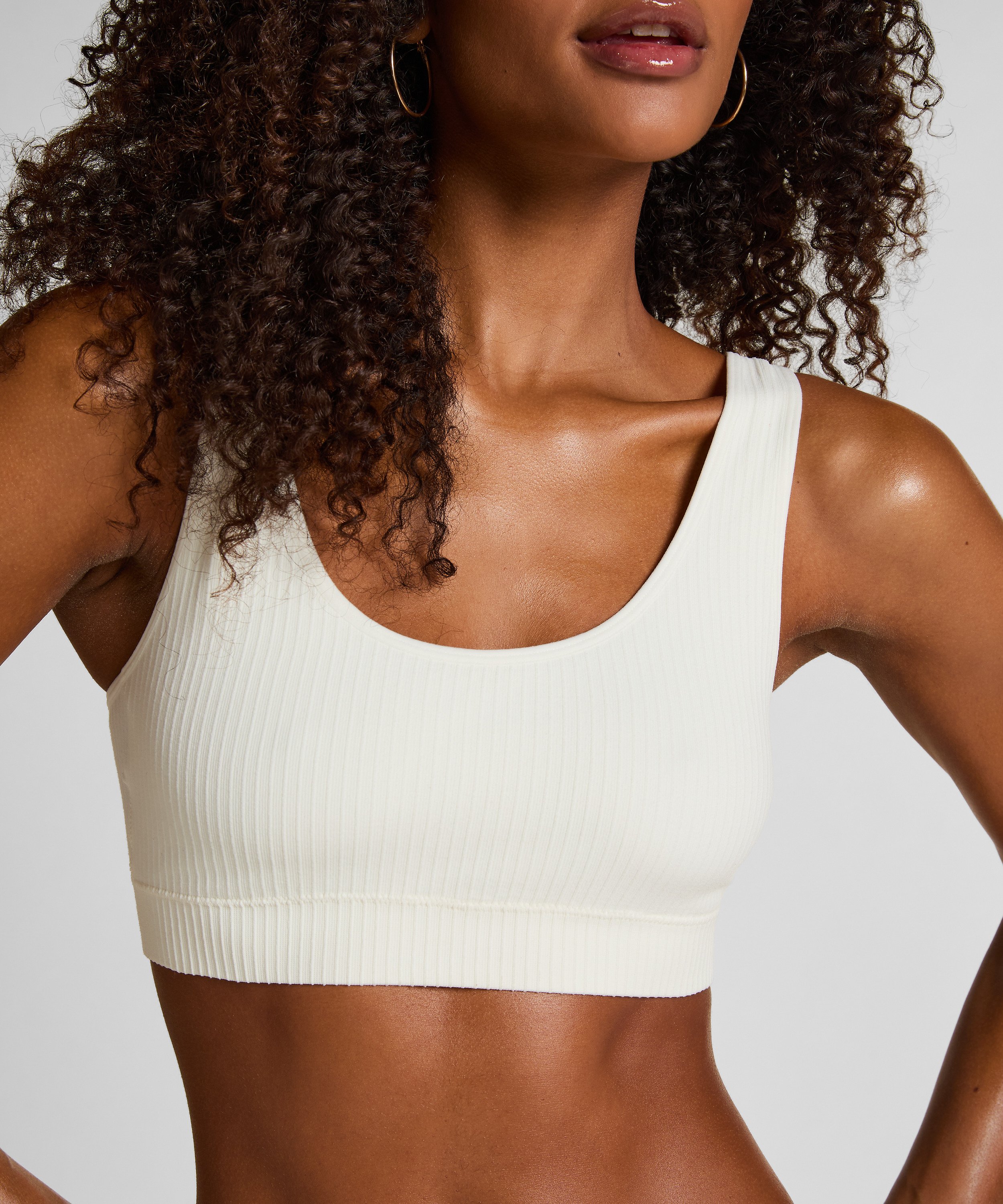 Brassière Scoop Dianne, Blanc, main