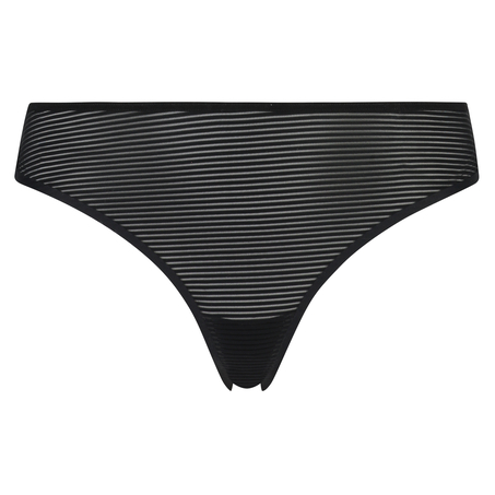 Invisible string Stripe mesh, Noir