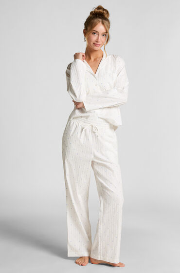 Hunkemöller Pantalon de pyjama Jacquard Hearts Bleu