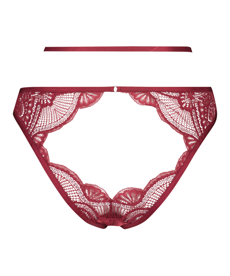 Slip br&eacute;silien ouvert Lyra, Rouge
