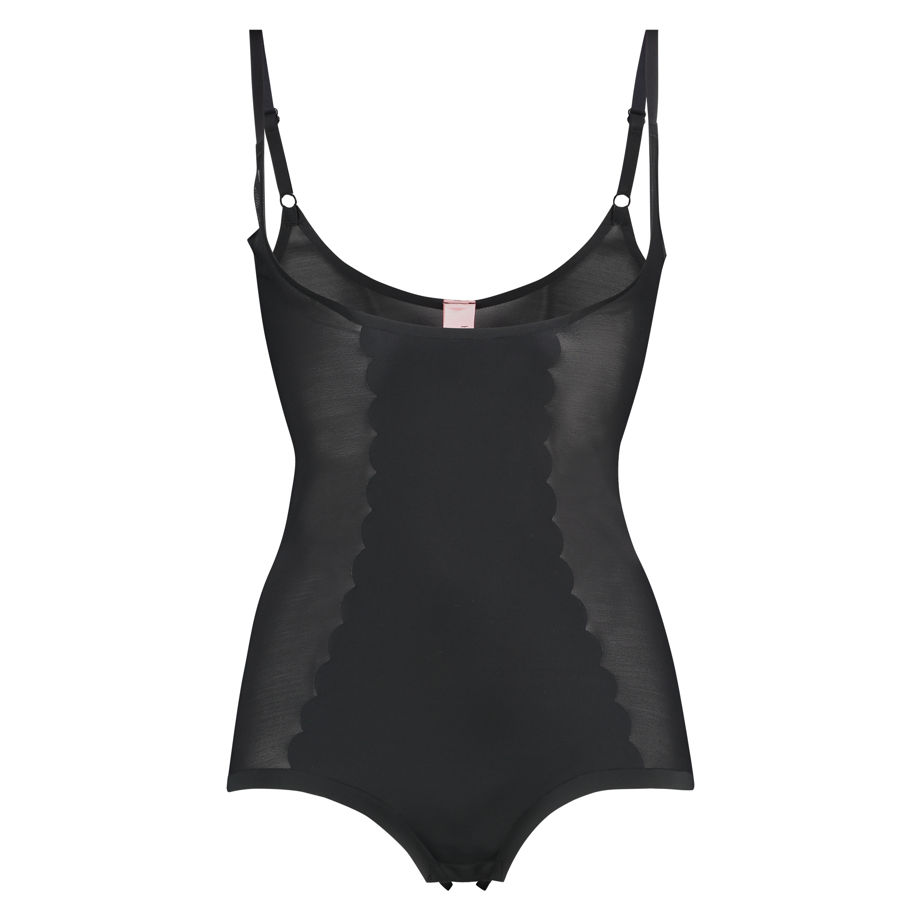 Body sculptant en dentelle festonnée - Level 3, Noir, main