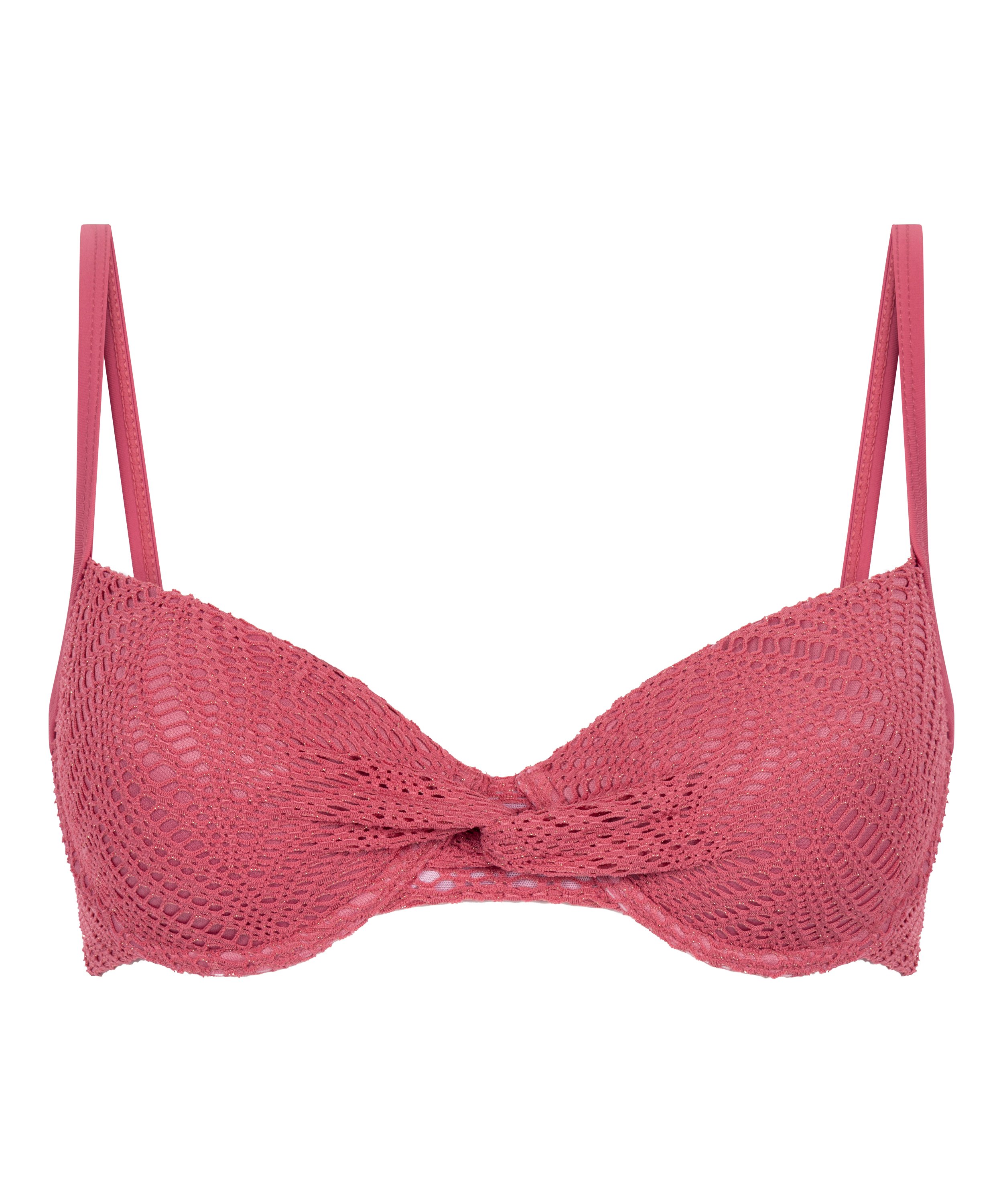 Haut de bikini rembourré sans armatures Lanai, Rose, main