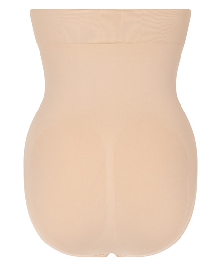Slip Rio taille haute sans coutures mettant en valeur la silhouette, Beige