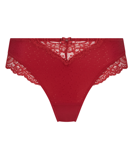 Slip taille haute Sophie, Rouge