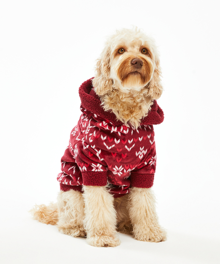 Onesie chiens en polaire, Rouge