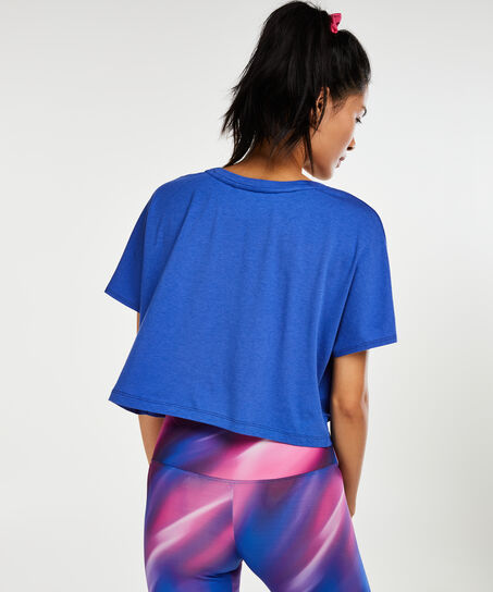 Loose fit croptop HKMX, Bleu