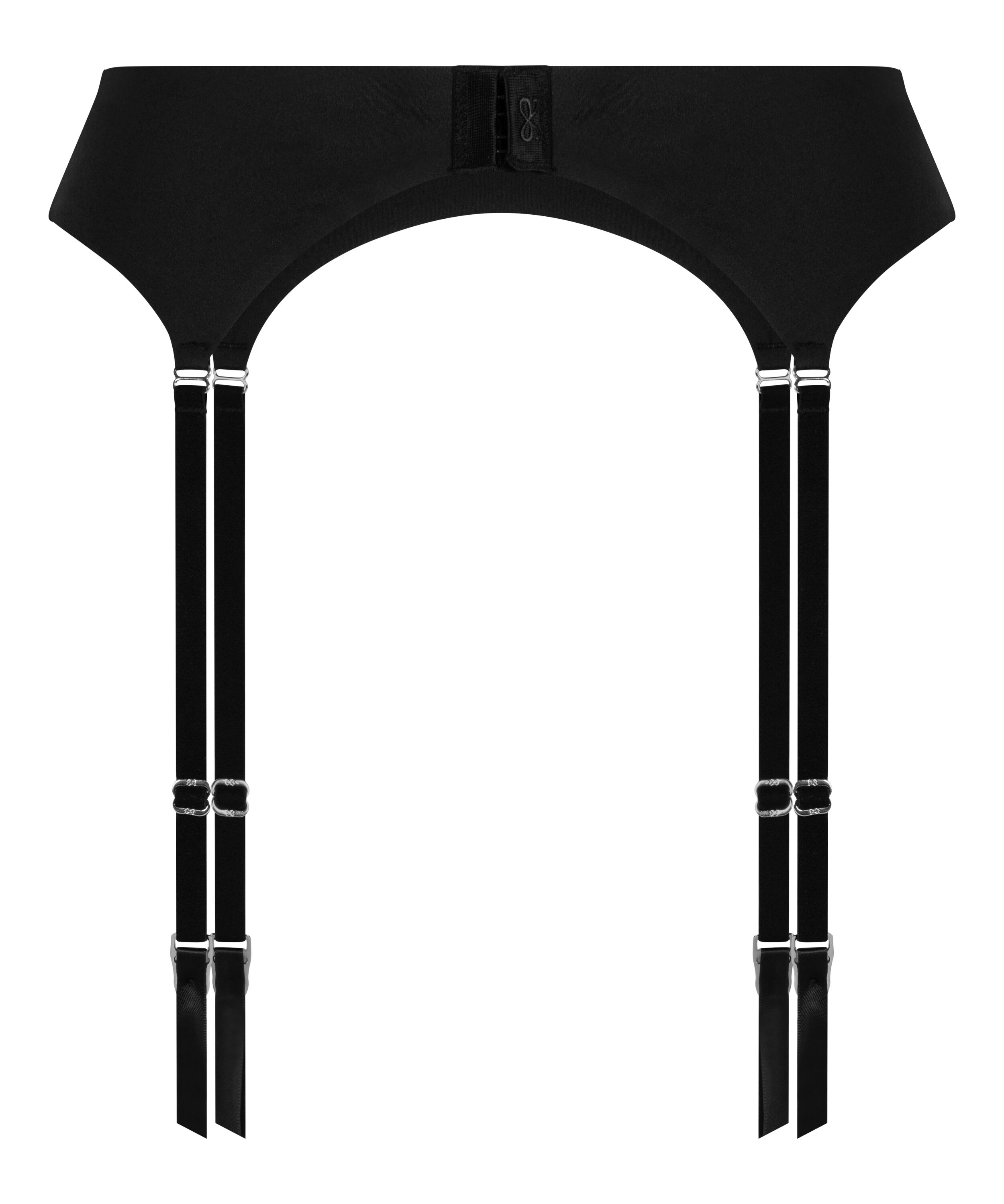 Porte-jarretelles Belcor Noir - Taille FR 42 (L), Tulle Brodé Et Microfibre