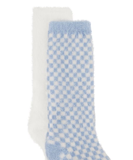 Lot de 2 Paires de Chaussettes Cosy, Bleu