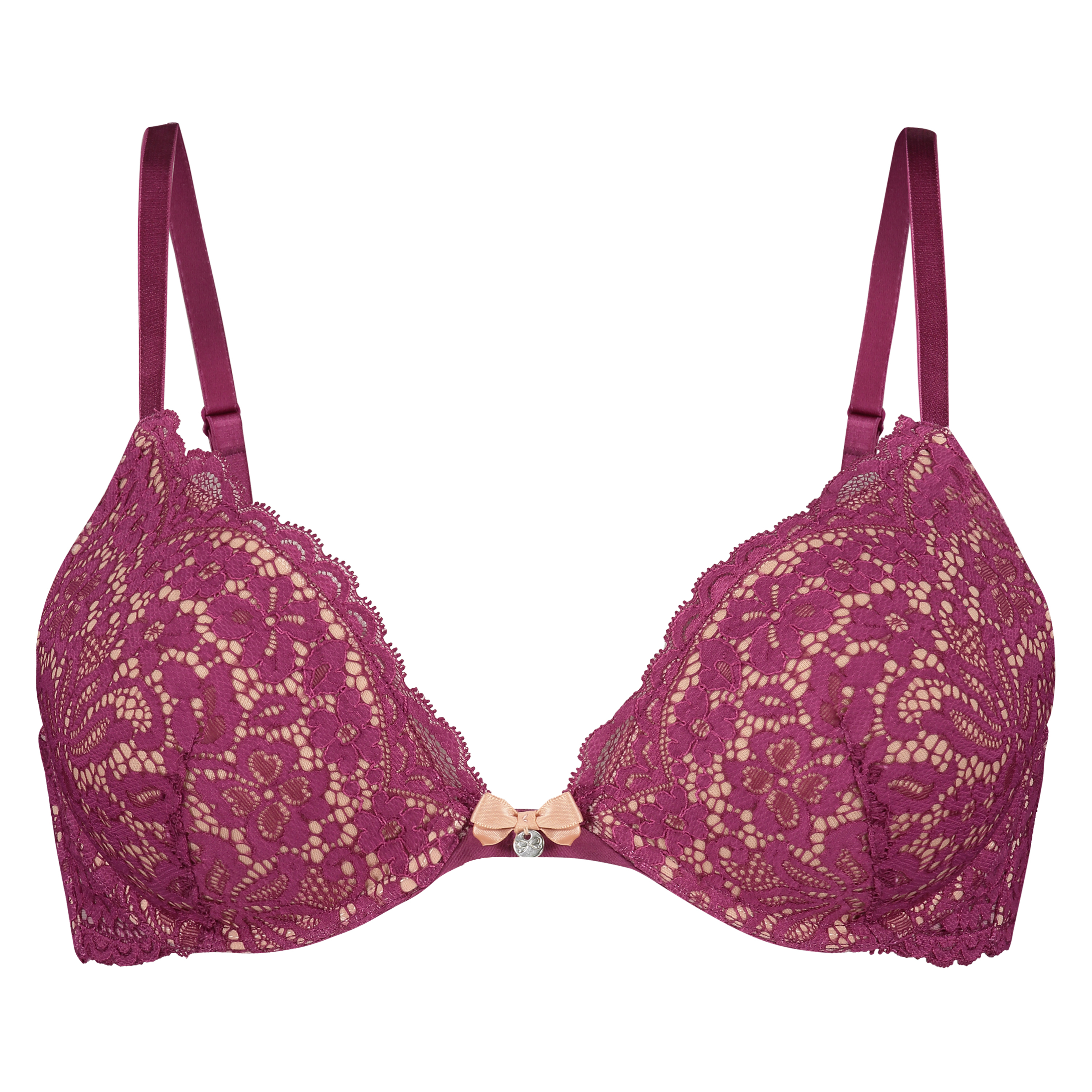 Soutien-gorge push-up à armatures rembourré Rose, Violet, main