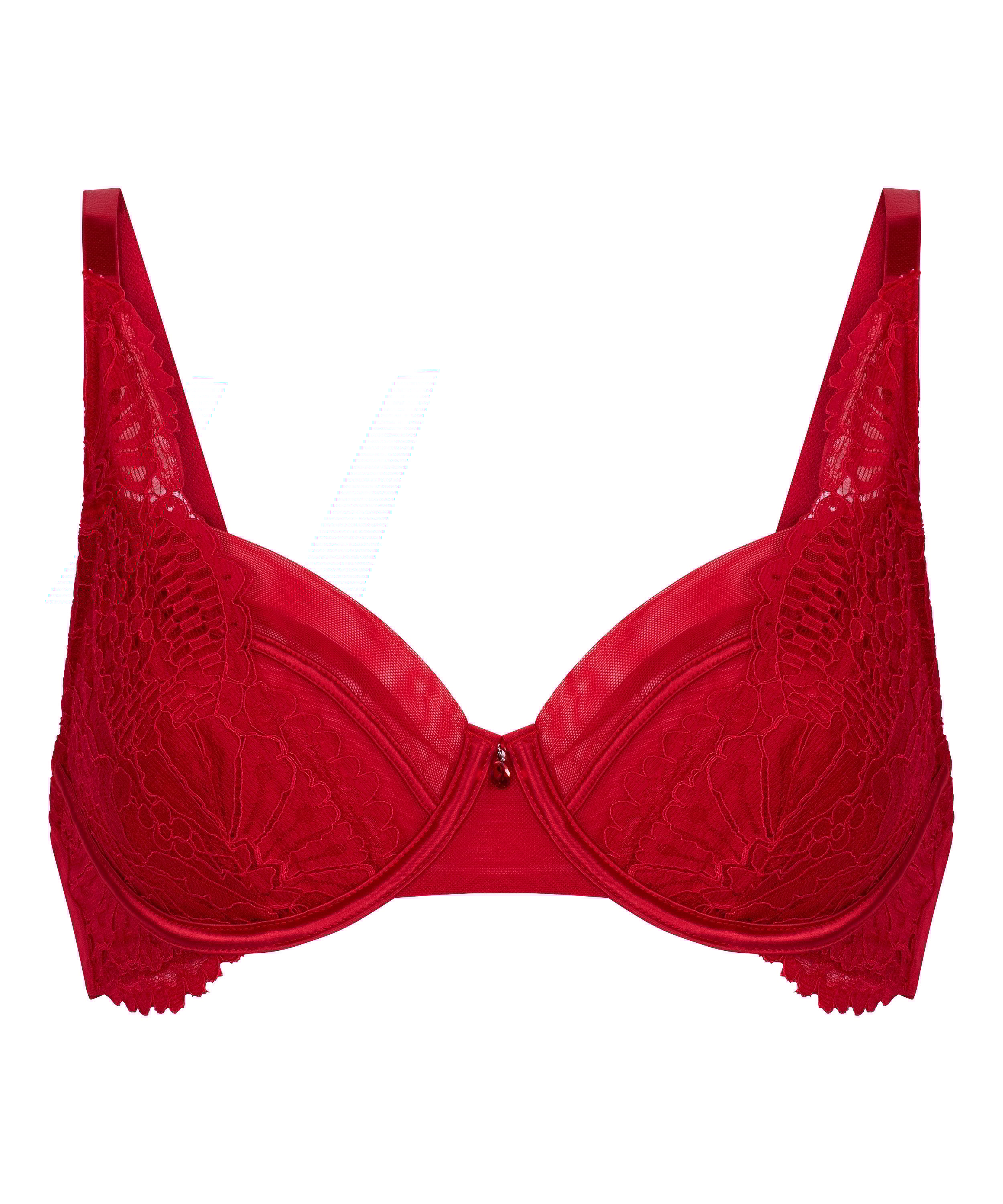 Soutien-gorge à armatures non-rembourré Whitney, Rouge, main