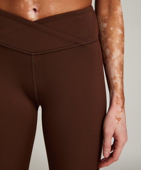 HKMX Legging croisé à taille haute, marron