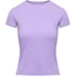 Haut de pyjama manches courtes rib crew neck, Violet