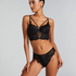 Soutien-gorge à armatures longline push-up préformé Char, Noir