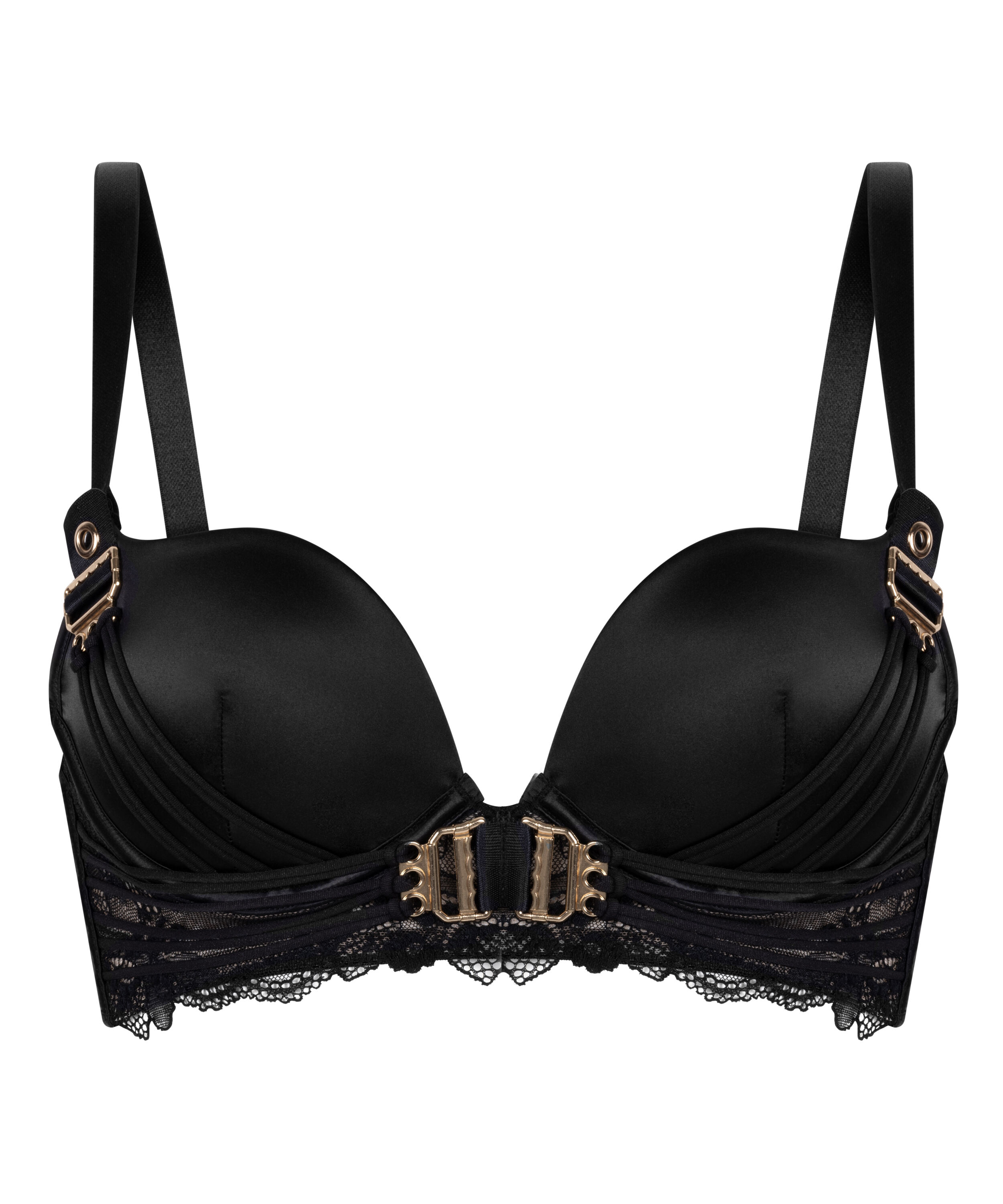 Soutien-gorge à Armatures En Dentelle Florale Pour Femme - Push-up Non Rembourré, Bretelles Réglables, Plusieurs Couleurs