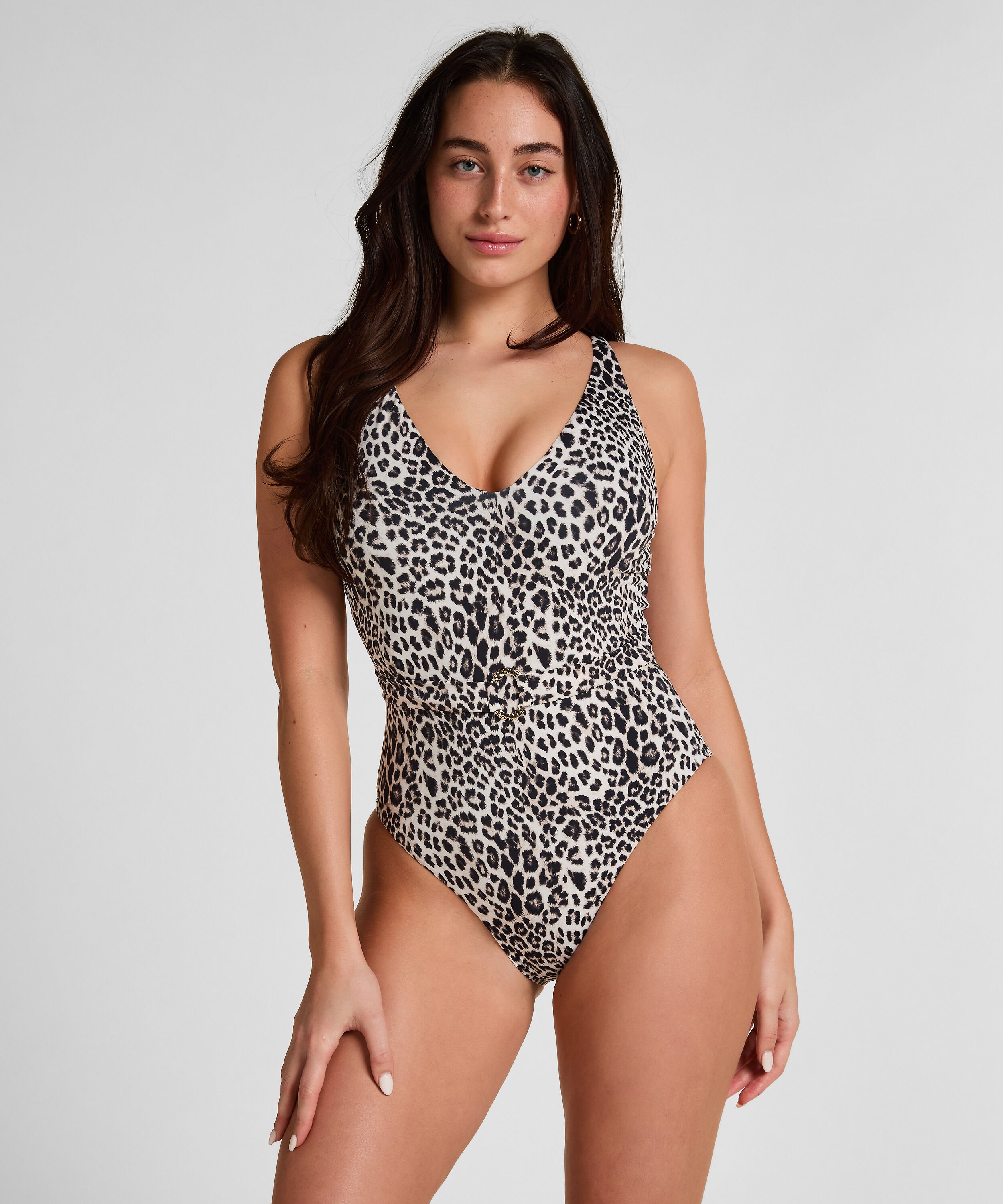 Maillot de bain Leopard, Noir