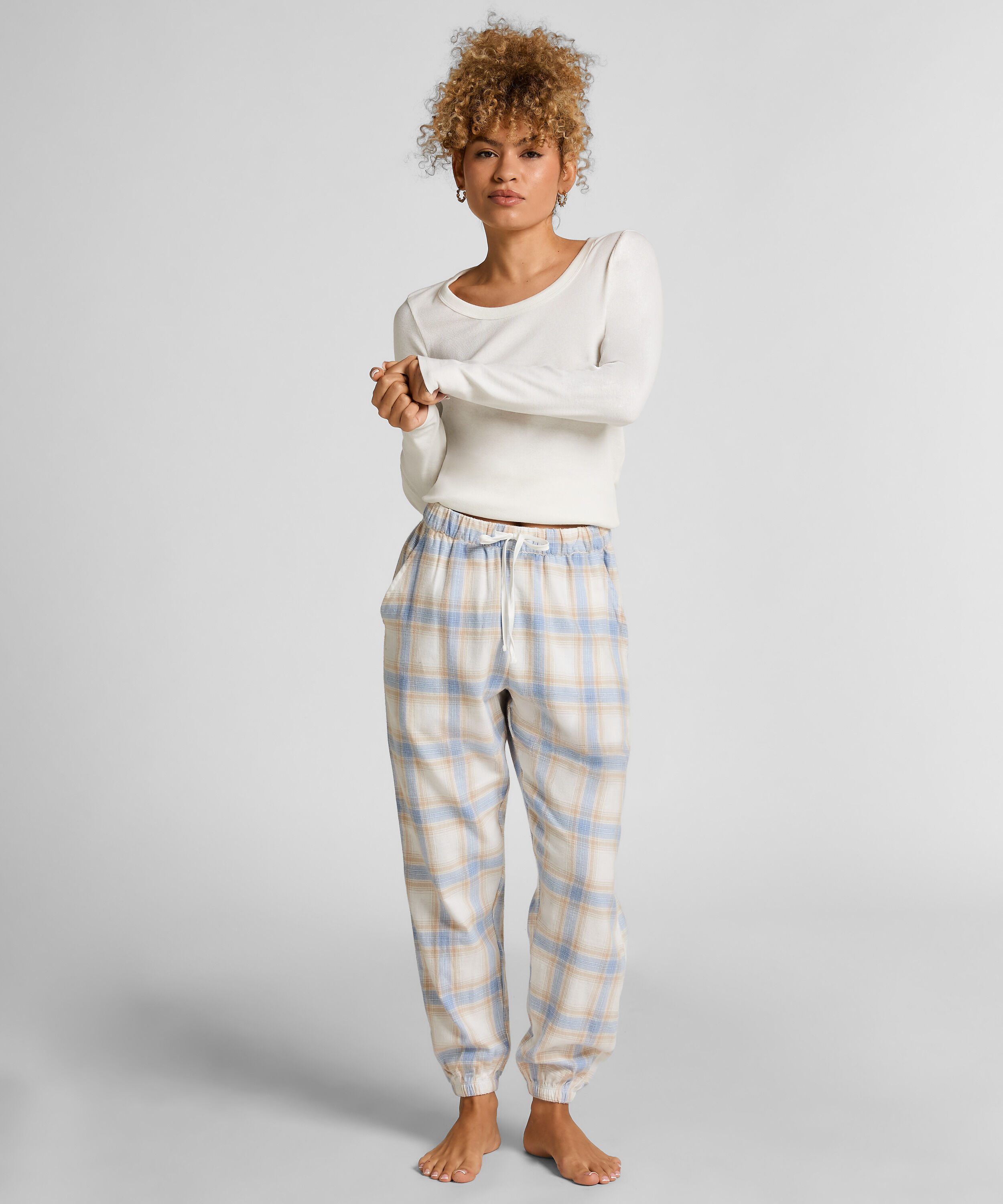 Pantalon de Pyjama Flanel, Bleu