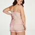 Short de pyjama satin lace, Rose