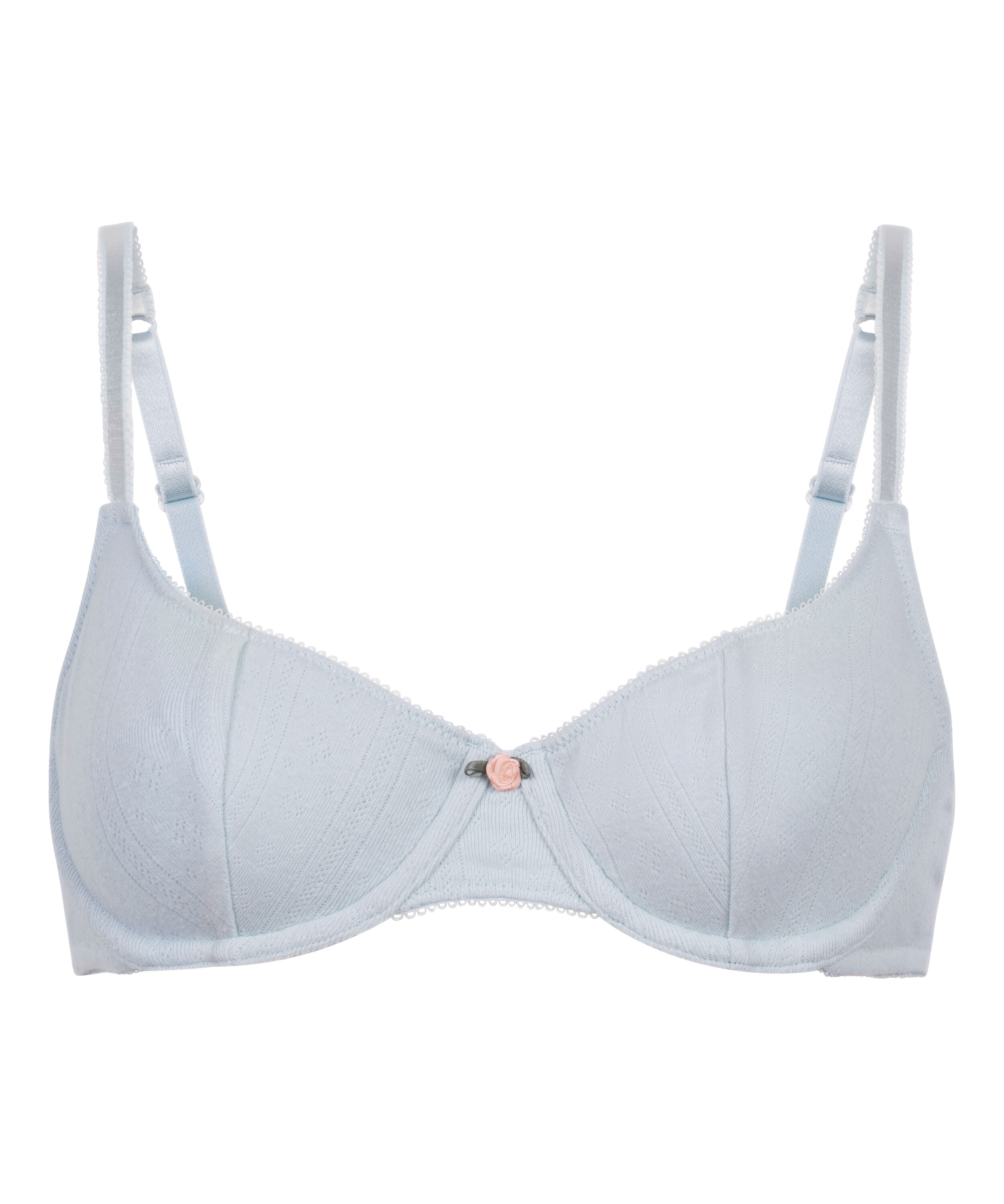 Soutien-gorge &agrave; armatures non-rembourr&eacute; Pointelle, Bleu