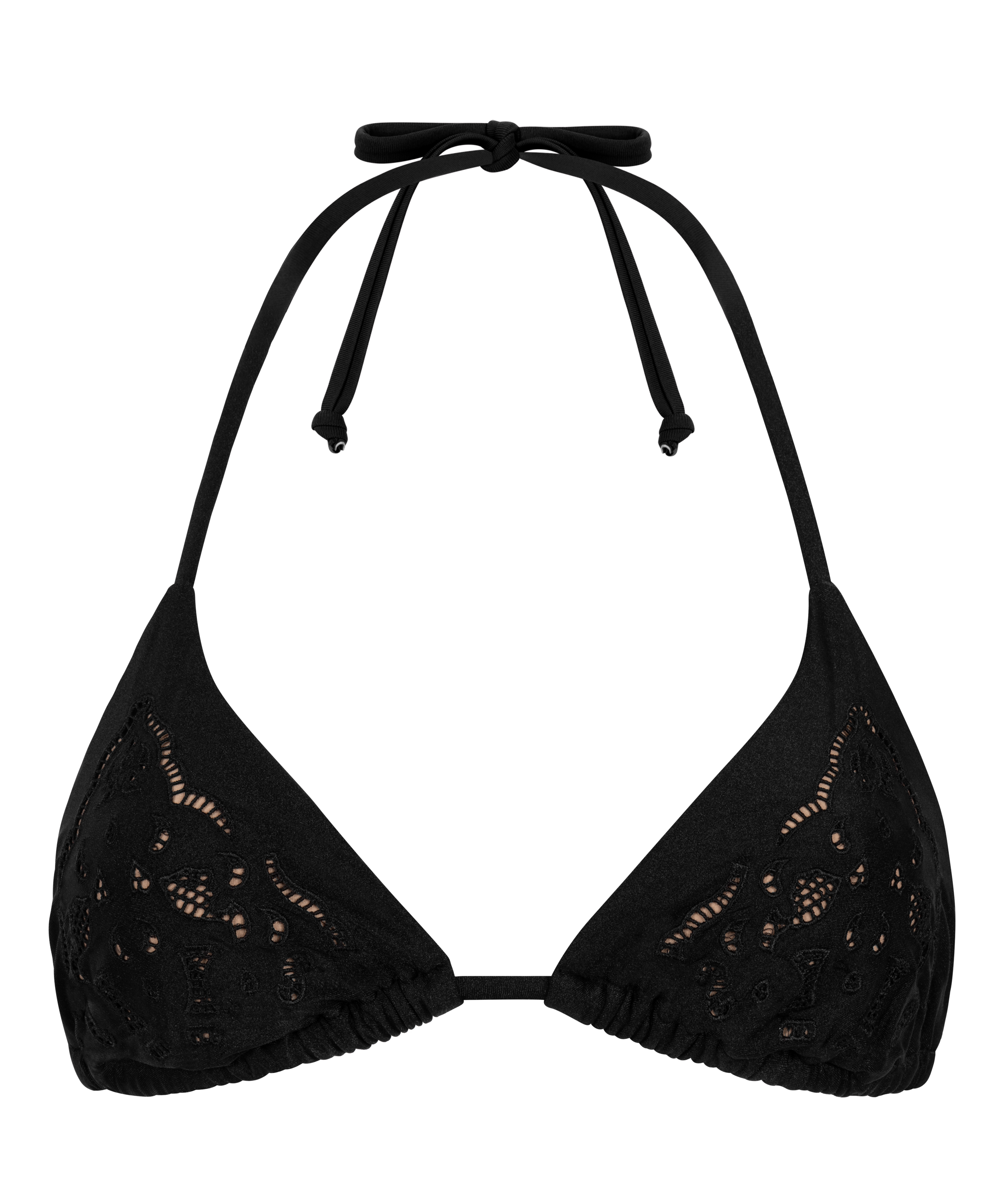 Haut de bikini triangle Boho, Noir, main